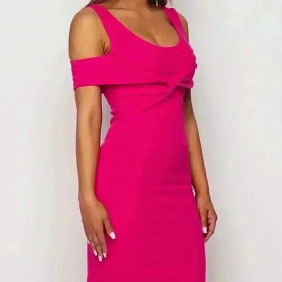 PINK OR GREEN Bodycon DRESS - Picture 3 of 4
